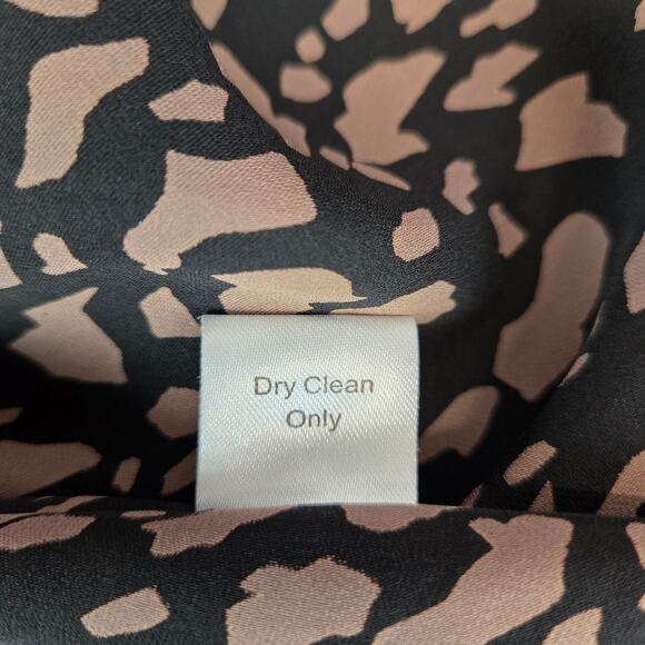 Parker Leopard Print Dress 100% Silk S Lightweight Flowy Whimsigoth Mobwife Glam - Picture 10 of 16